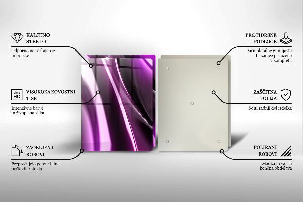 Üveg vágódeszka Lila absztrakció