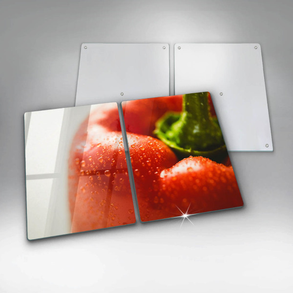 Üveg vágódeszka pirospaprika