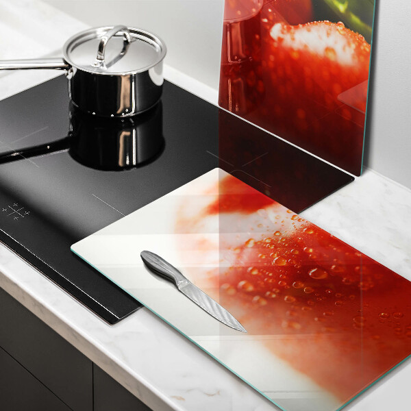 Üveg vágódeszka pirospaprika