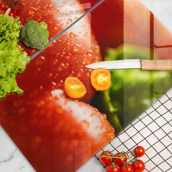 Üveg vágódeszka pirospaprika