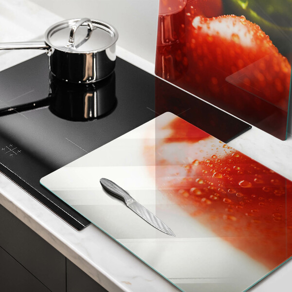 Üveg vágódeszka pirospaprika