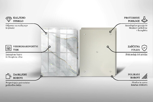 Üveg vágódeszka Kő textúra