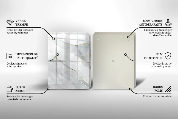 Üveg vágódeszka Kő textúra