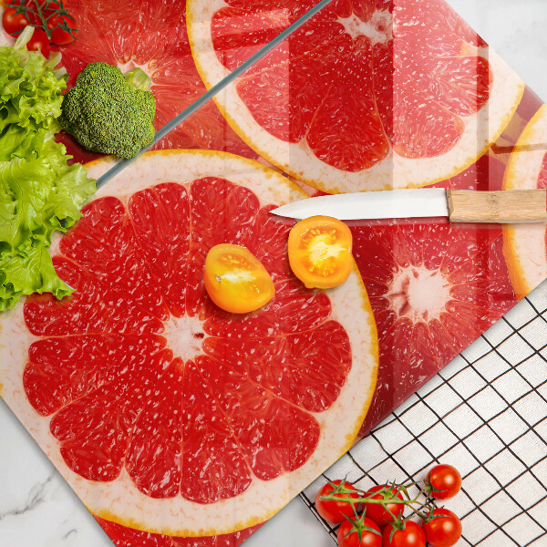 Üveg vágódeszka Grapefruit szeletek
