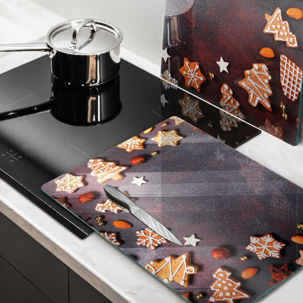 Üveg vágódeszka Mézeskalács karácsony