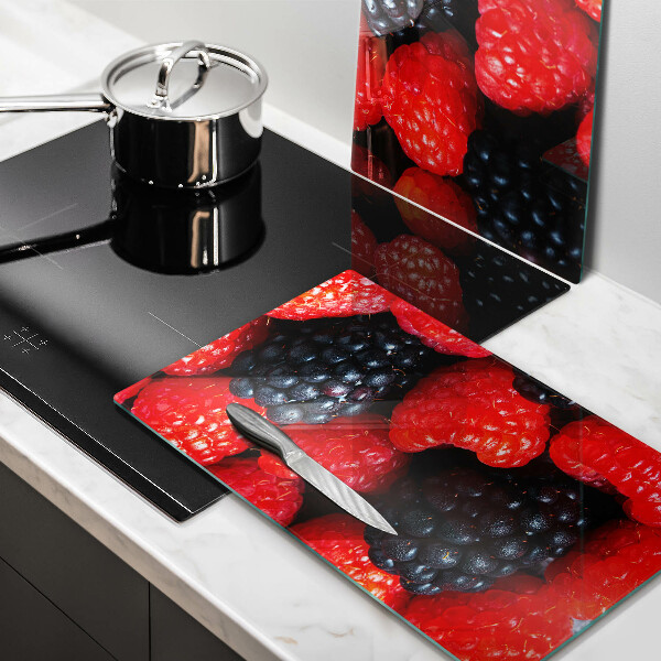 Üveg vágódeszka Málna és szeder