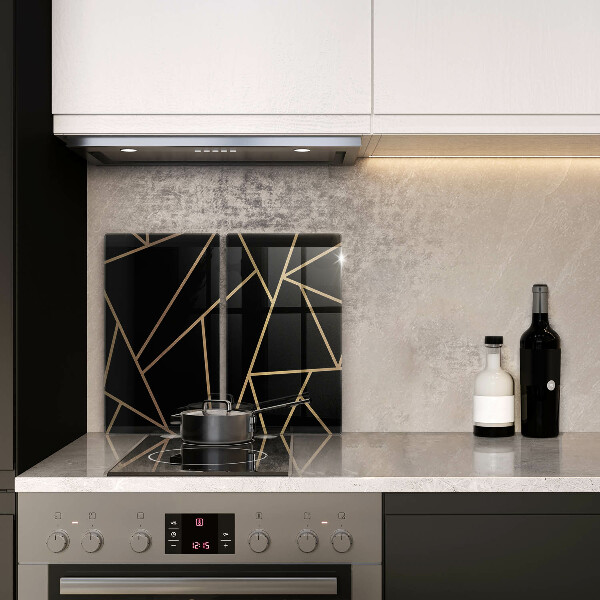 Üveg vágódeszka Fekete absztrakció