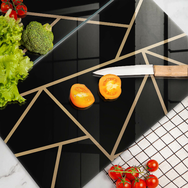 Üveg vágódeszka Fekete absztrakció