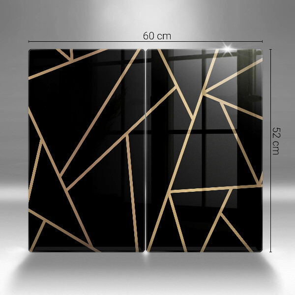 Üveg vágódeszka Fekete absztrakció