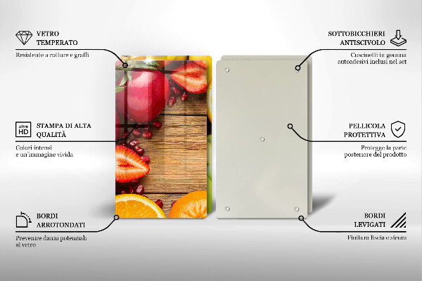 Üveg vágódeszka Friss gyümölcs