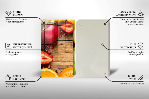 Üveg vágódeszka Friss gyümölcs