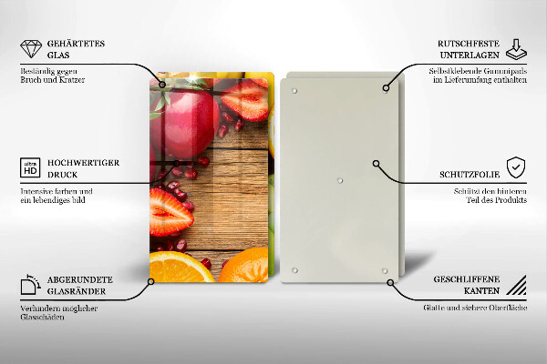 Üveg vágódeszka Friss gyümölcs