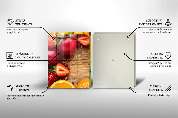 Üveg vágódeszka Friss gyümölcs