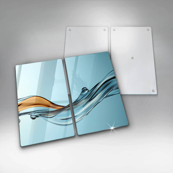 Üveg vágódeszka Víz kék alapon