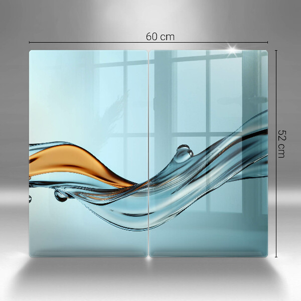 Üveg vágódeszka Víz kék alapon