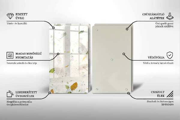 Üveg vágódeszka Lehulló levelek