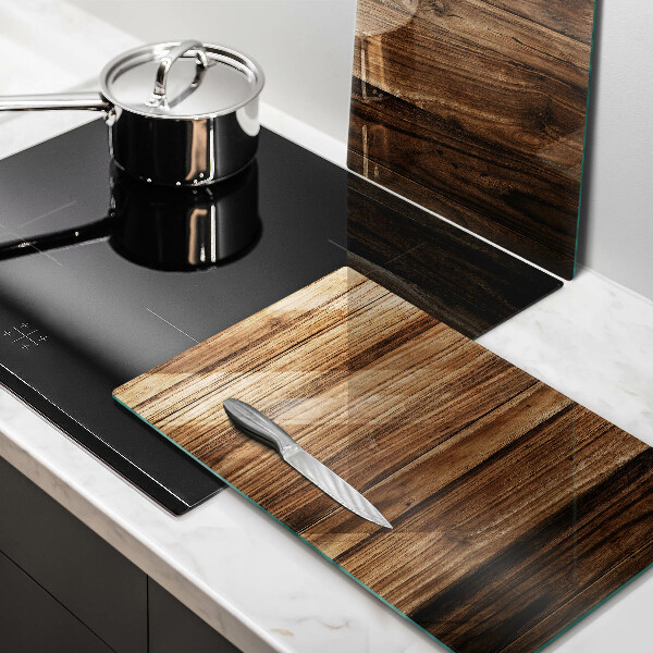 Üveg vágódeszka Fa textúra