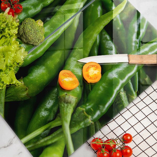 Üveg vágódeszka Borsó hüvely