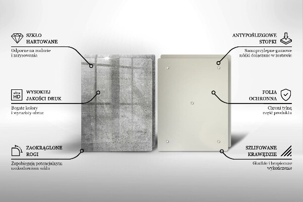 Üveg vágódeszka Beton textúra