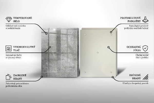 Üveg vágódeszka Beton textúra