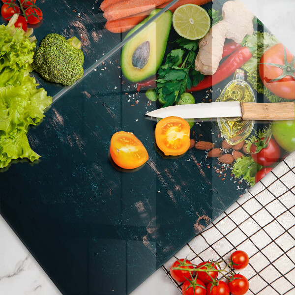 Üveg vágódeszka Gyümölcsök és zöldségek