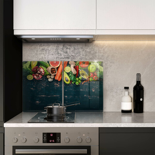 Üveg vágódeszka Gyümölcsök és zöldségek