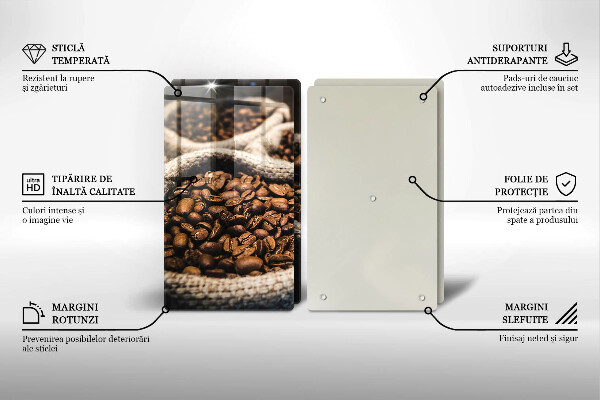 Üveg vágódeszka Zsák kávébab