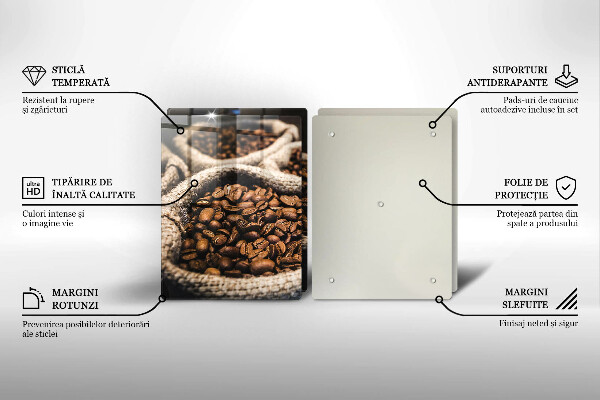 Üveg vágódeszka Zsák kávébab