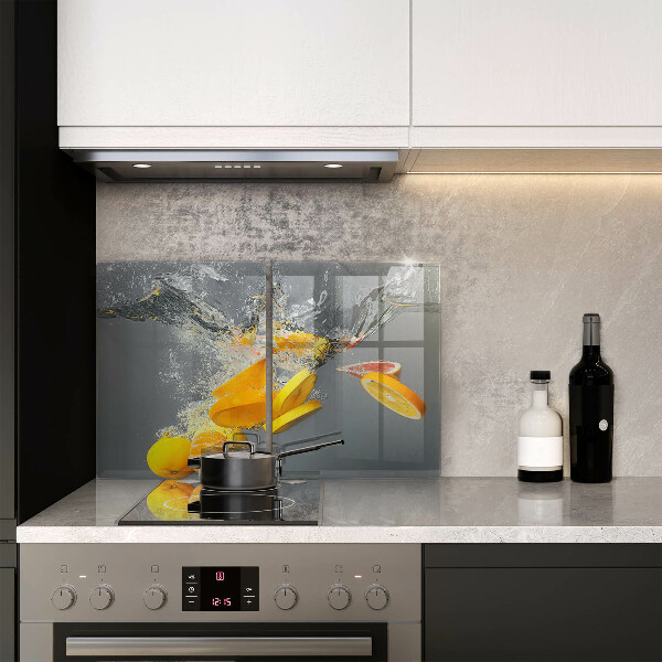 Üveg vágódeszka Citrom vízben