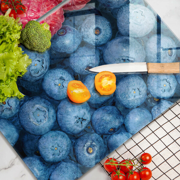 Üveg vágódeszka Málna és áfonya gyümölcsök