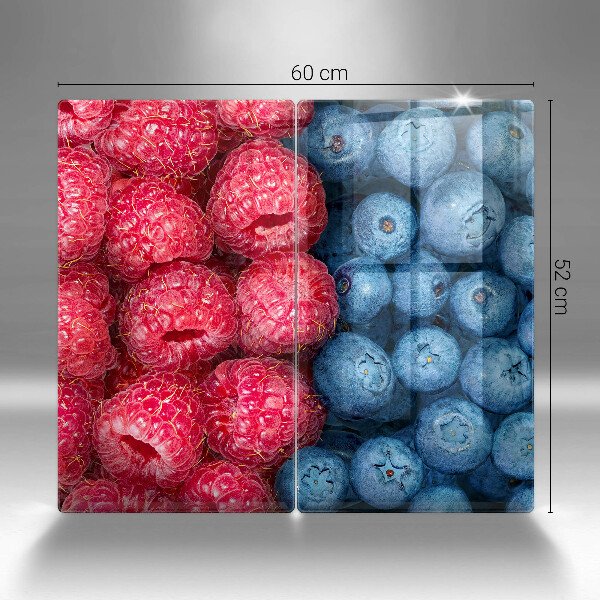 Üveg vágódeszka Málna és áfonya gyümölcsök