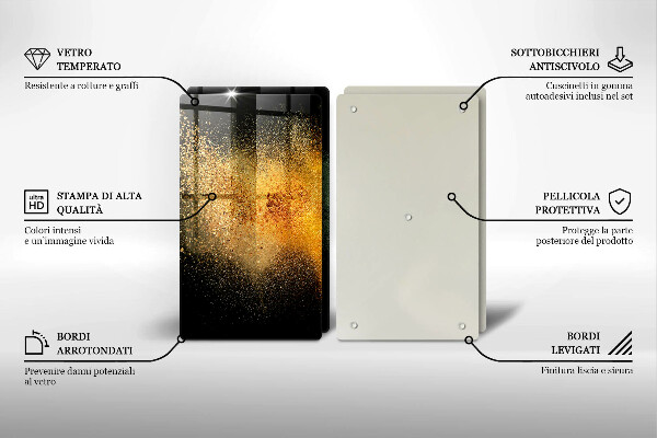 Üveg vágódeszka Színes fűszerek