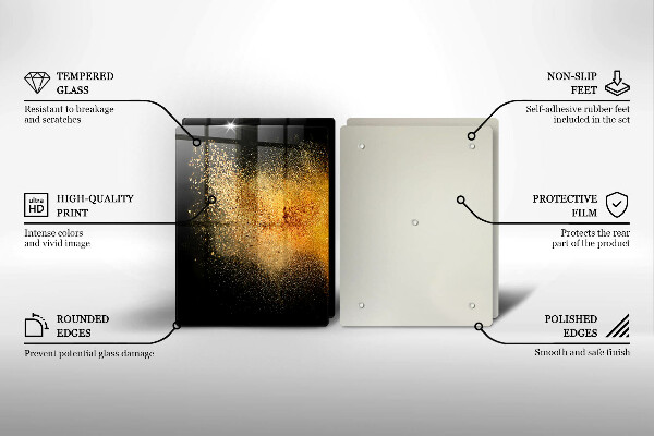 Üveg vágódeszka Színes fűszerek