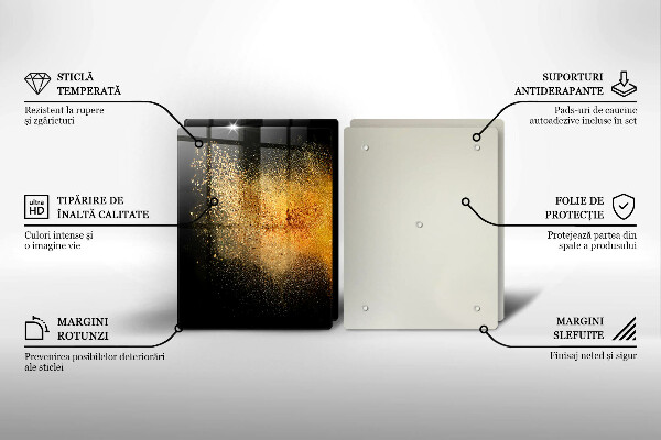 Üveg vágódeszka Színes fűszerek