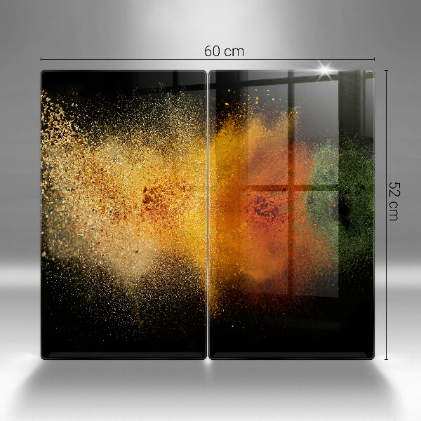 Üveg vágódeszka Színes fűszerek