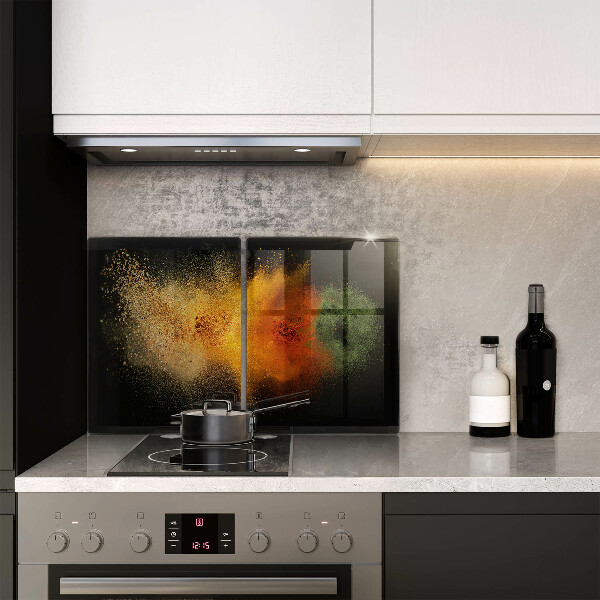 Üveg vágódeszka Színes fűszerek