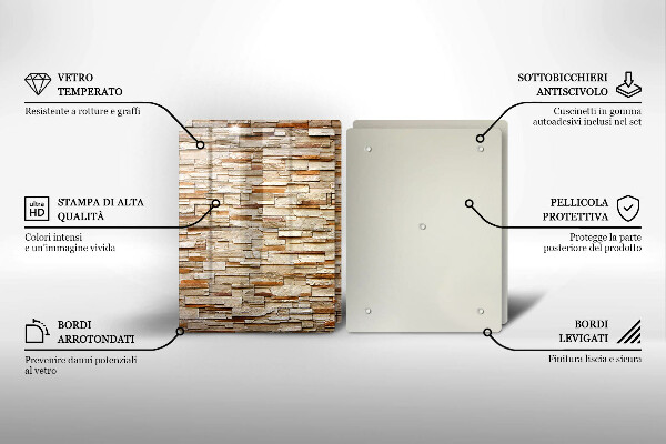 Üveg vágódeszka Díszítő kövek textúrája