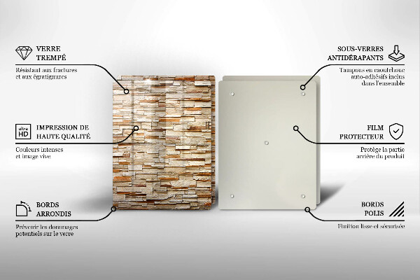 Üveg vágódeszka Díszítő kövek textúrája