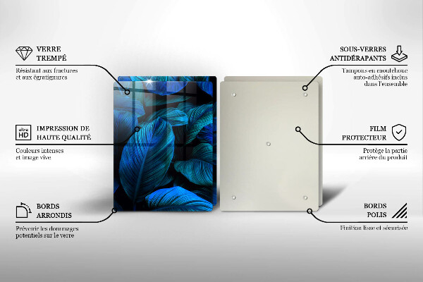 Üveg vágódeszka Dzsungel növényzet levelei