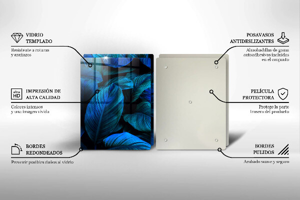 Üveg vágódeszka Dzsungel növényzet levelei