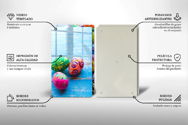 Üveg vágódeszka Húsvéti tojások Húsvéti tojások