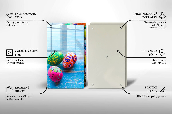 Üveg vágódeszka Húsvéti tojások Húsvéti tojások