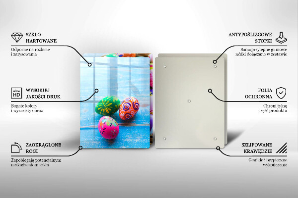 Üveg vágódeszka Húsvéti tojások Húsvéti tojások