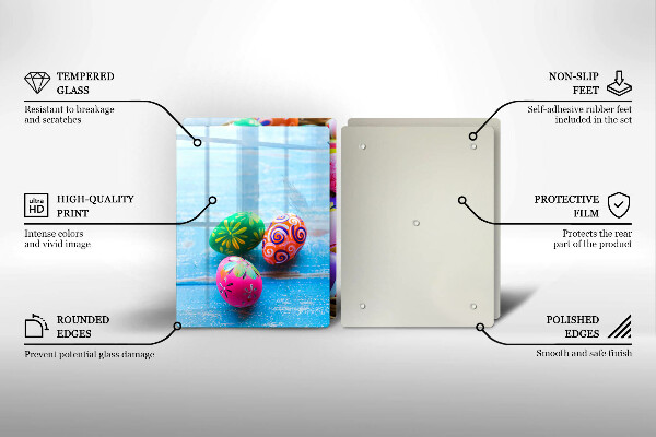 Üveg vágódeszka Húsvéti tojások Húsvéti tojások