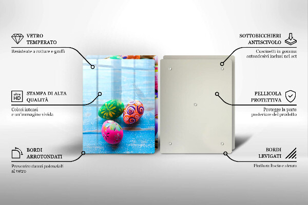 Üveg vágódeszka Húsvéti tojások Húsvéti tojások