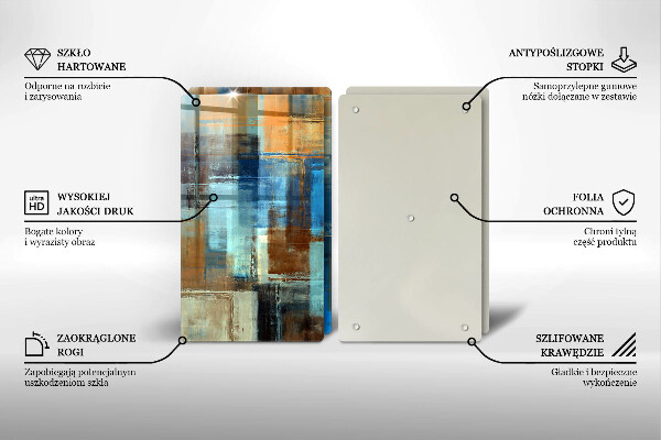 Üveg vágódeszka Festett háttér