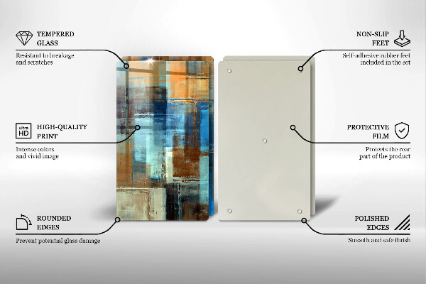 Üveg vágódeszka Festett háttér