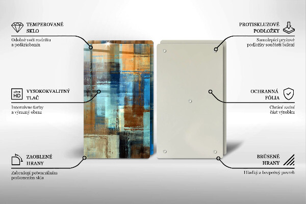 Üveg vágódeszka Festett háttér