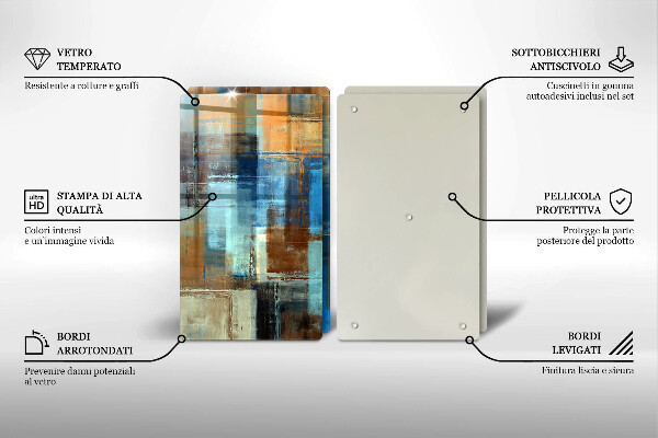 Üveg vágódeszka Festett háttér