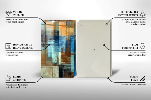 Üveg vágódeszka Festett háttér